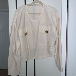 Cream Long Sleeve Sweater